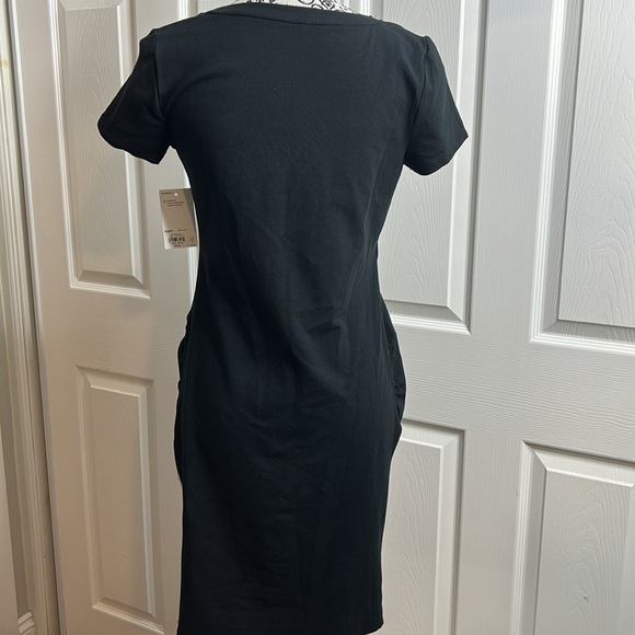 Sonoma Black Maternity Mini Dress Short Sleeve Crew Neck New S - Picture 5 of 5